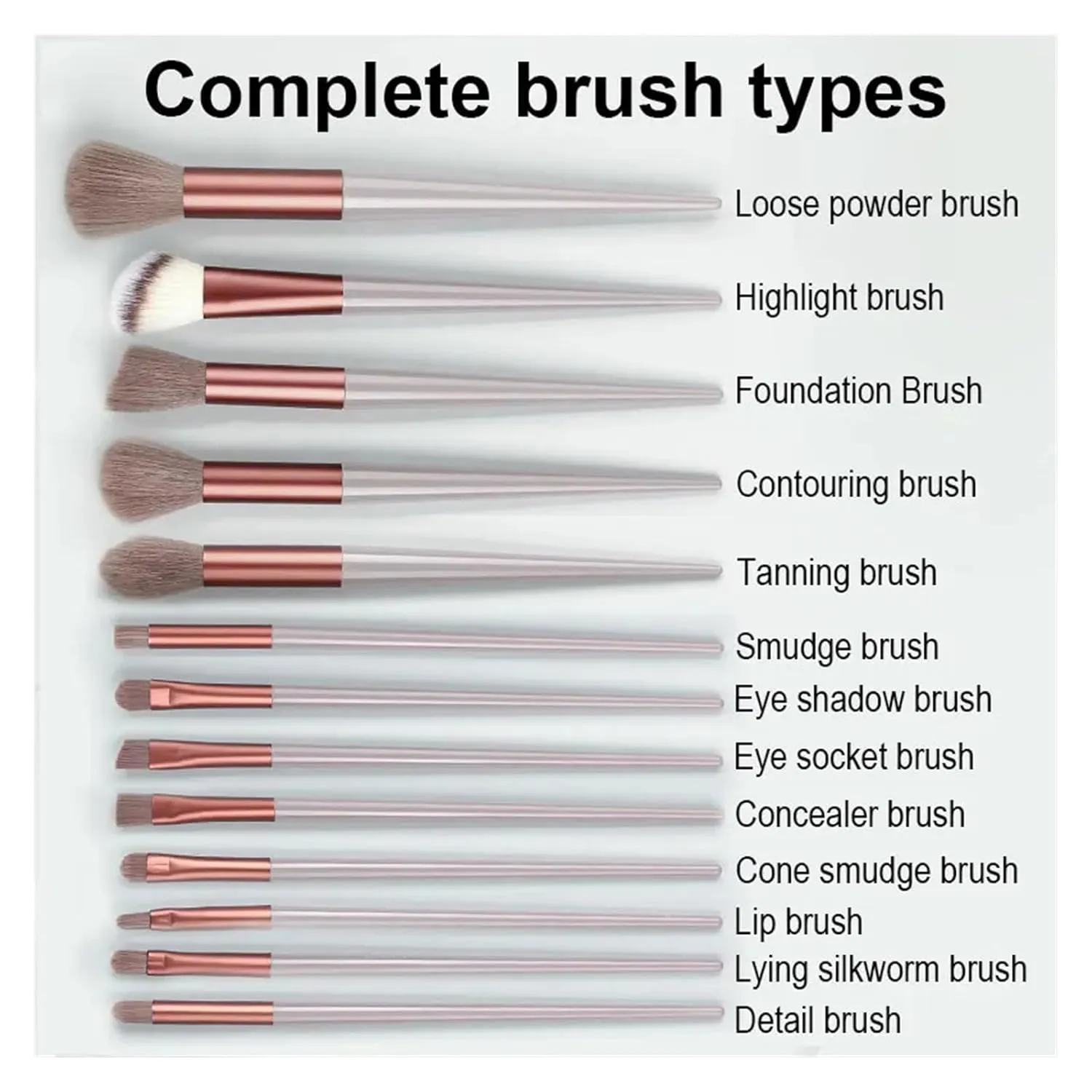 13Pcs Makeup Brushes Set Soft Fluffy Eye Shadow Highlighter Concealers Brush Blush Loose Powder Brush Blending Women Beauty Tool(Yellow with bag)