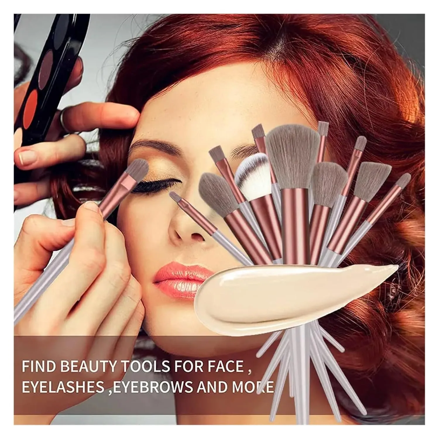 13Pcs Makeup Brushes Set Soft Fluffy Eye Shadow Highlighter Concealers Brush Blush Loose Powder Brush Blending Women Beauty Tool(Yellow with bag)
