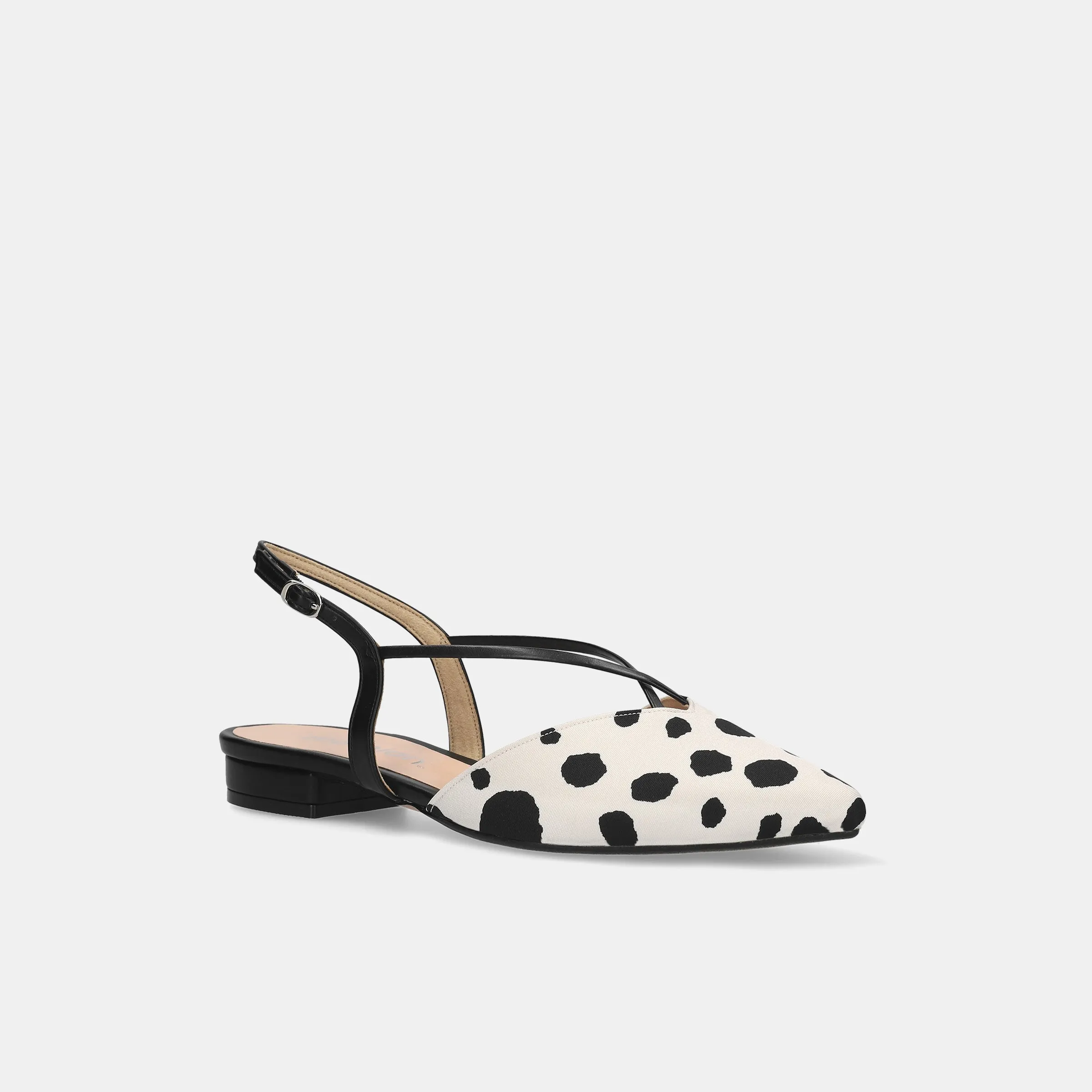 20% OFF: 2022SS: T-Strap Pointed Flat Sandals (m17001) Black