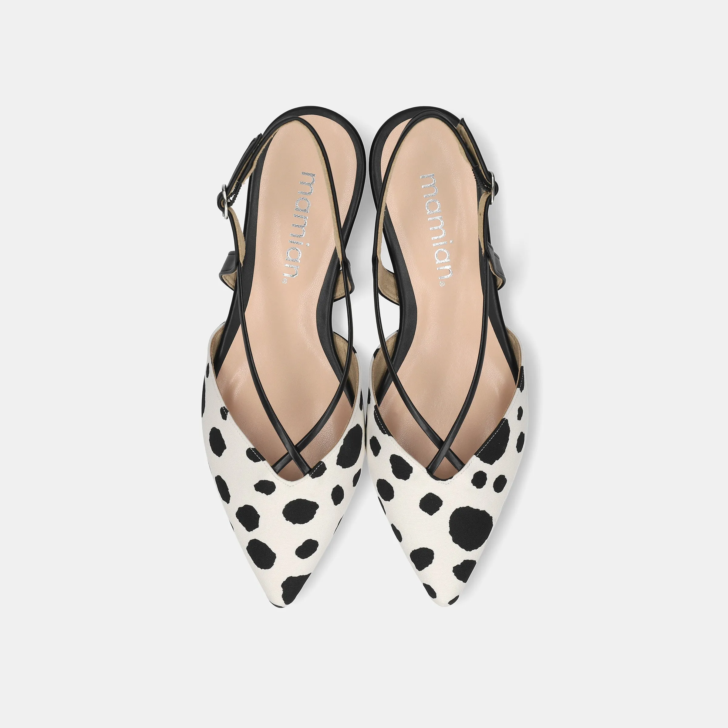 20% OFF: 2022SS: T-Strap Pointed Flat Sandals (m17001) Black
