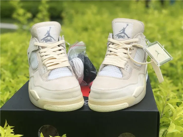 Act now Safe WHITE x OFF JORDAN 4