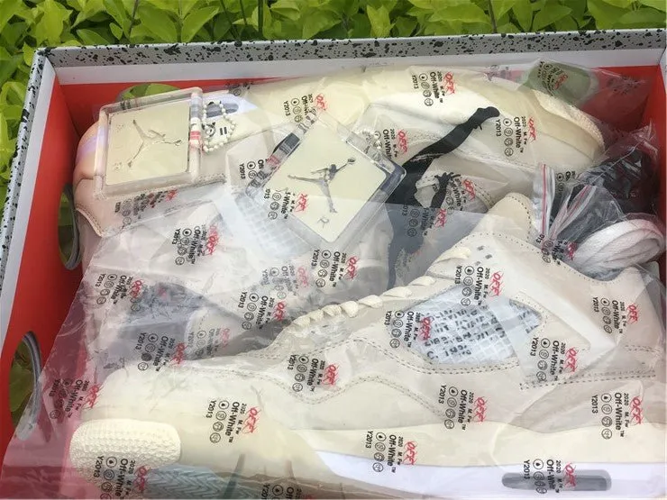 Act now Safe WHITE x OFF JORDAN 4