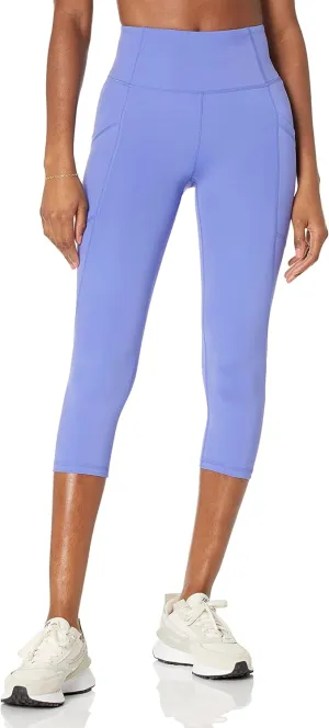 Amazon Essentials Women's Active Sculpt Workout Athleisure High Rise Capri Leggings with Pockets (Available in Plus Size)