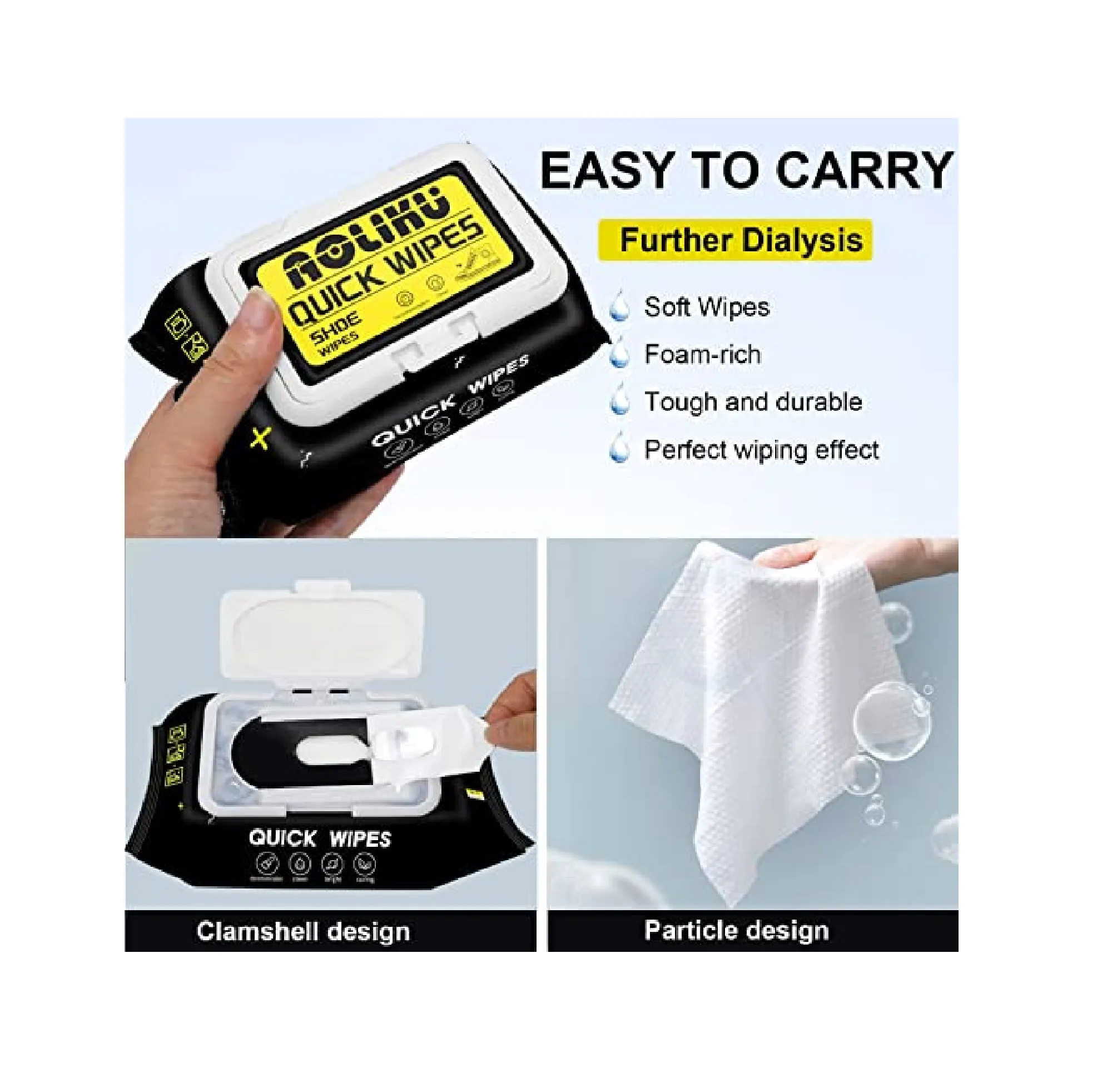 AOLIKU Shoe Wipes 30 Pcs Super Cleaning Sneaker Wipes Cleaner Quick Wipes Disposable