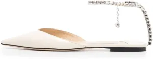Arqa Women's Ballet Flat Crystal Ankle Strap Low Heels Dressy Comfortable Flats Shoes