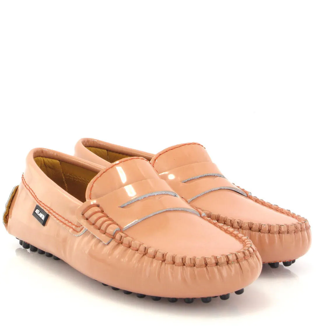 Atlanta Mocassin Peach Patent Penny Driver
