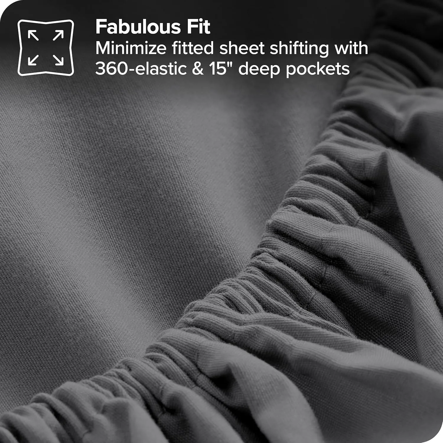 Bare Home Bed-in-A-Bag 7 Piece Comforter & Sheet Set - King - Goose Down Alternative - Ultra-Soft 1800 Premium Bedding Set (King, Grey/Grey)
