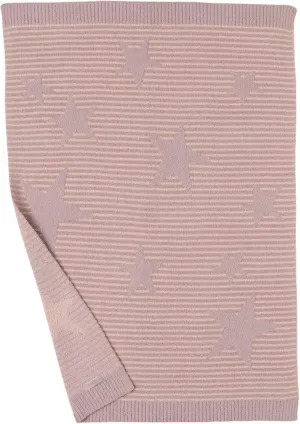 Barefoot Dreams CozyChic Cotton Star Stroller Blanket, 30" X 40" (Faded Rose)