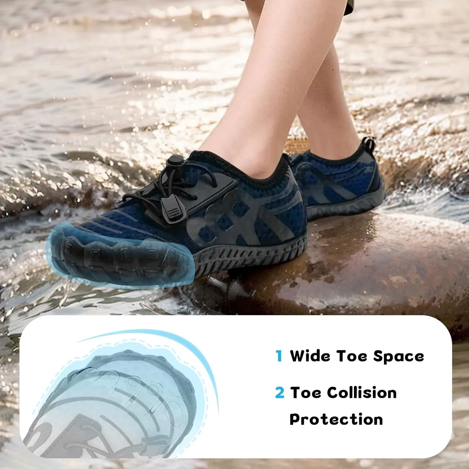 Barefoot Shoes for Women & Men - Minimalist Hiking/Trail Running Footwear with Wide Toe Box | Zero Drop Lightweight Breathable Quick-Dry Outdoor Sneakers (Size 3.5-11)