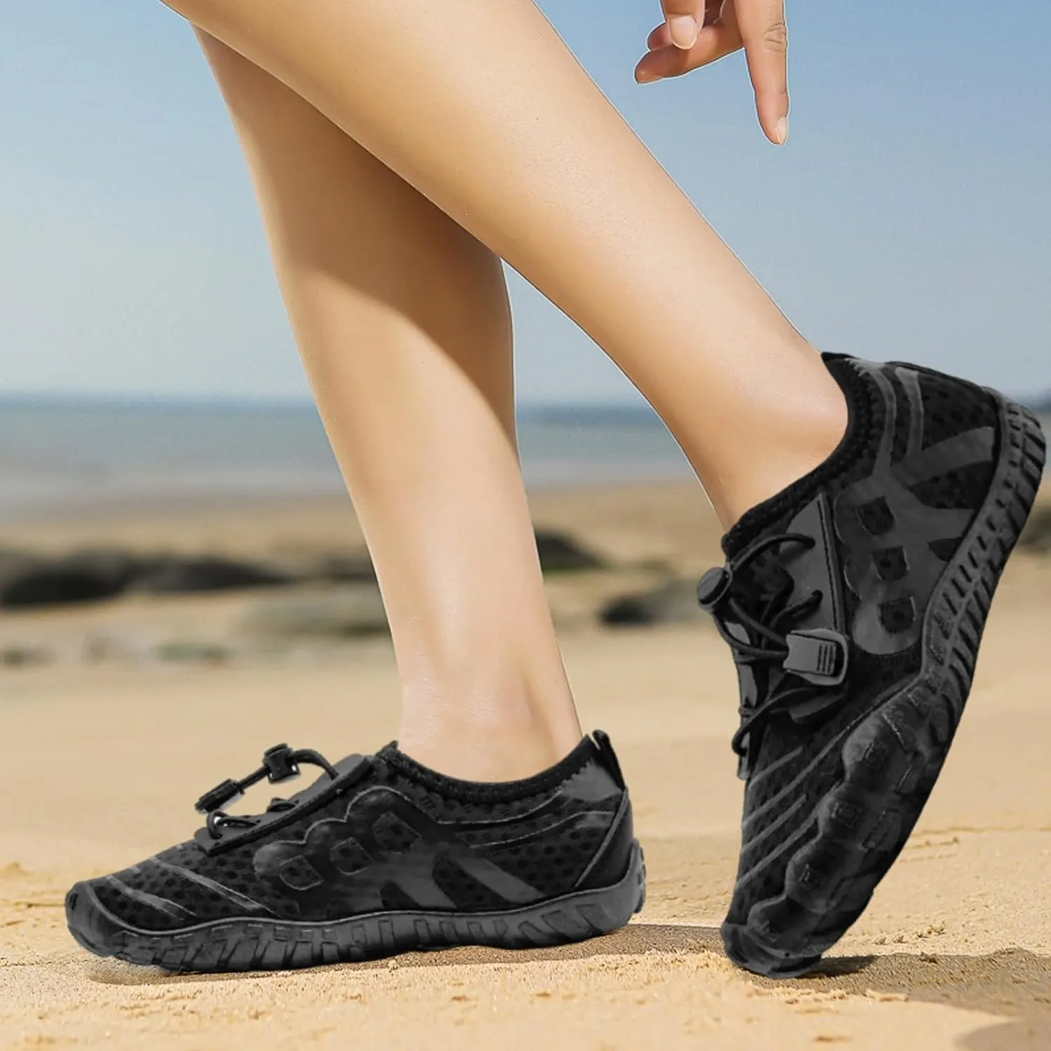 Barefoot Shoes for Women & Men - Minimalist Hiking/Trail Running Footwear with Wide Toe Box | Zero Drop Lightweight Breathable Quick-Dry Outdoor Sneakers (Size 3.5-11)