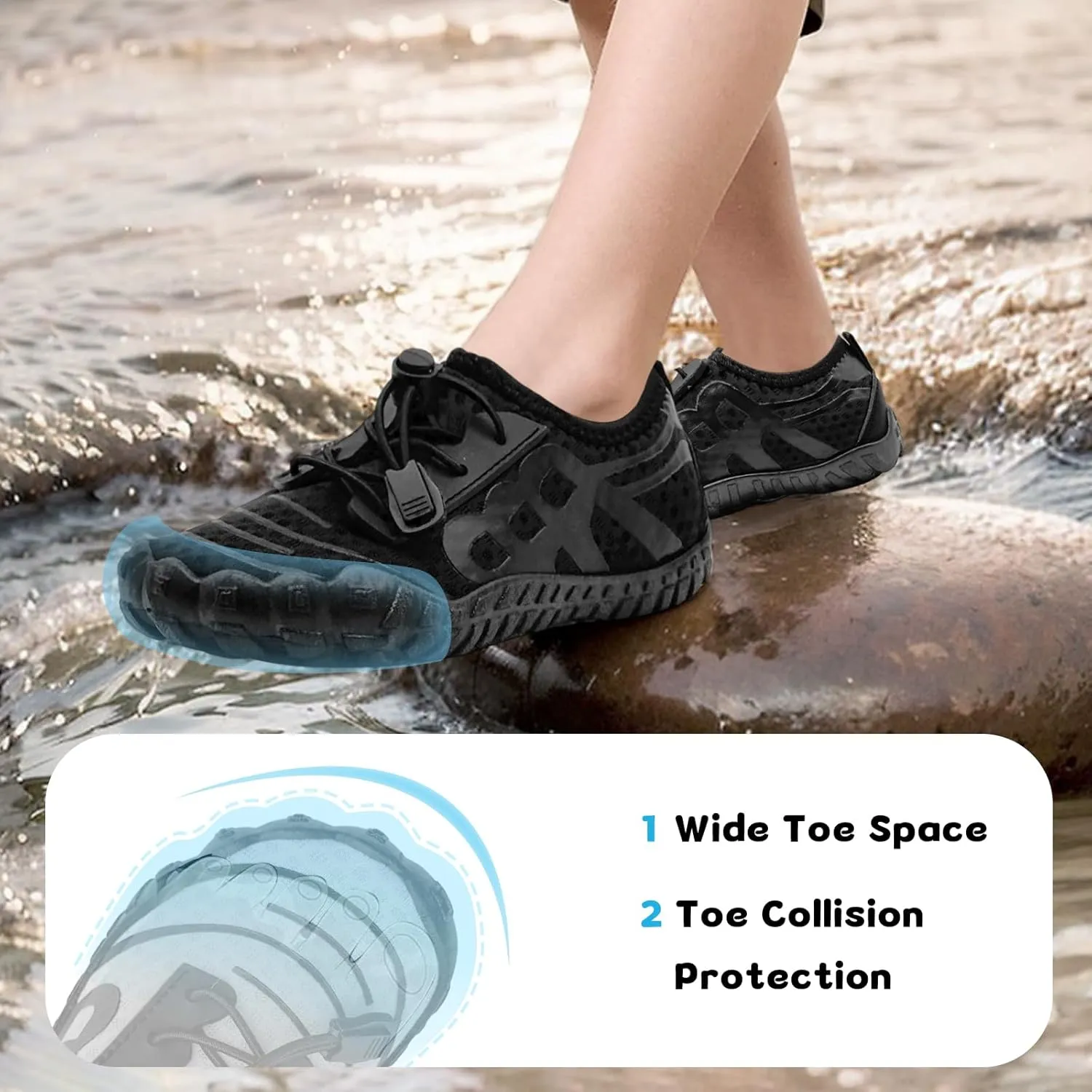 Barefoot Shoes for Women & Men - Minimalist Hiking/Trail Running Footwear with Wide Toe Box | Zero Drop Lightweight Breathable Quick-Dry Outdoor Sneakers (Size 3.5-11)