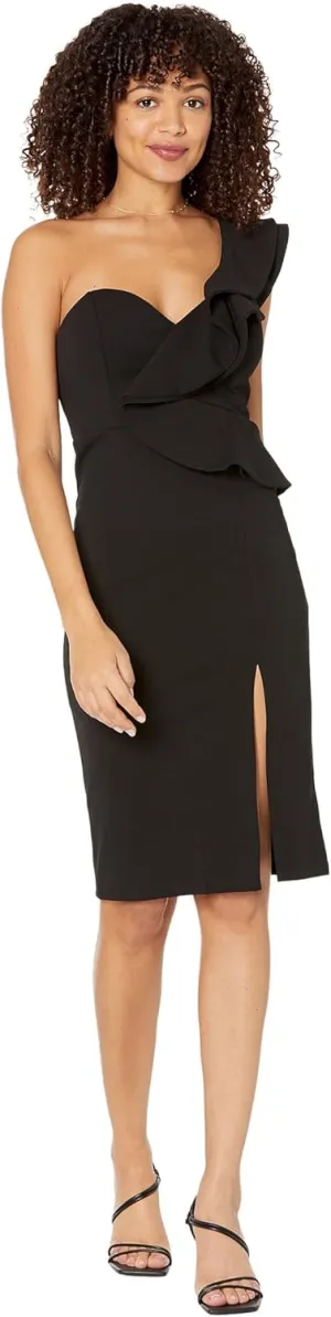 bebe Ruffle Sleeve Midi Dress