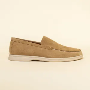 Beige Suede Loafer Sneakers
