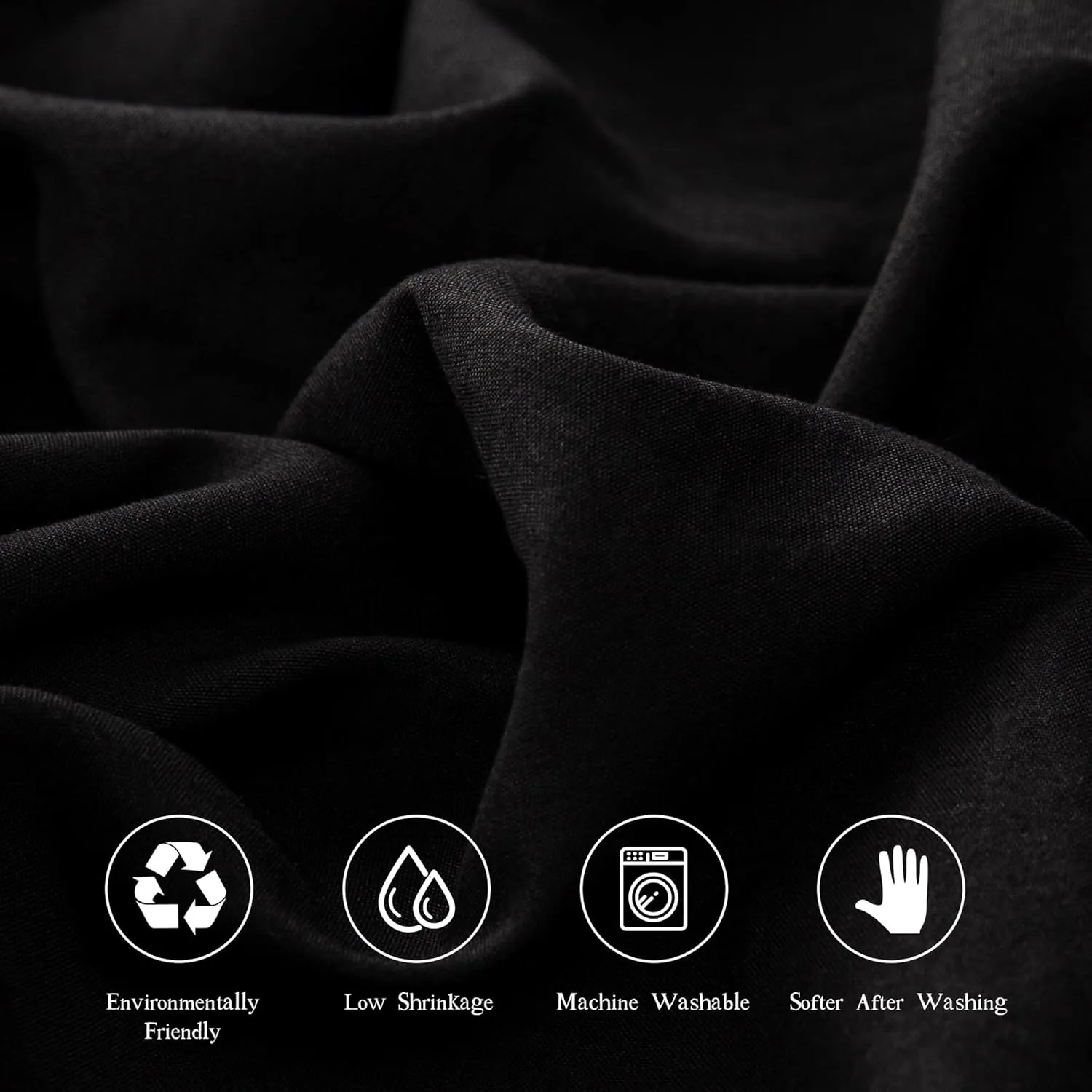 Best Season Cotton Queen Size Sheet Set (Black) 4 Piece - 100% Cotton Sheets Set, Soft Cotton Bed Sheets Sets with Deep Pocket fit Up to 16 inch
