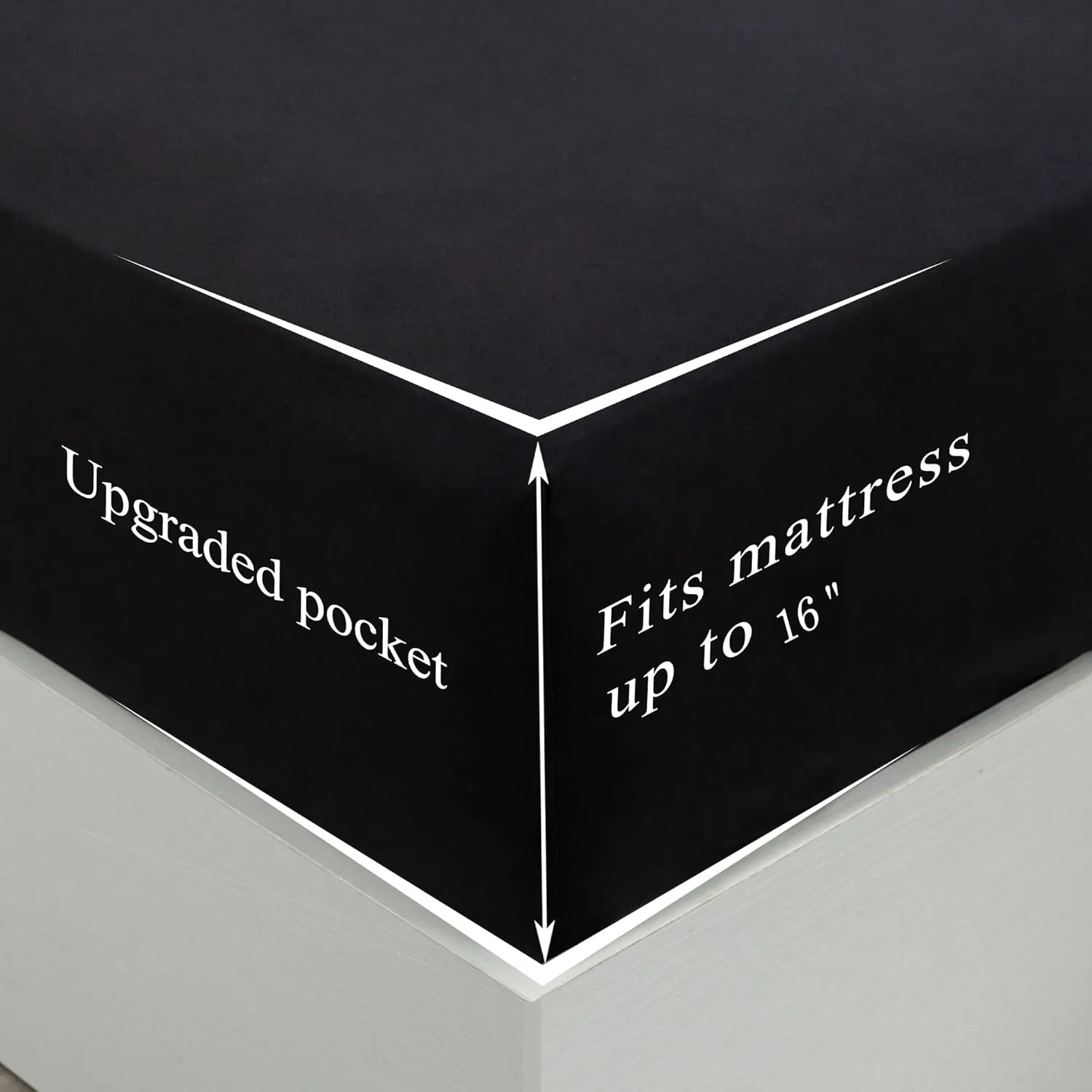 Best Season Cotton Queen Size Sheet Set (Black) 4 Piece - 100% Cotton Sheets Set, Soft Cotton Bed Sheets Sets with Deep Pocket fit Up to 16 inch