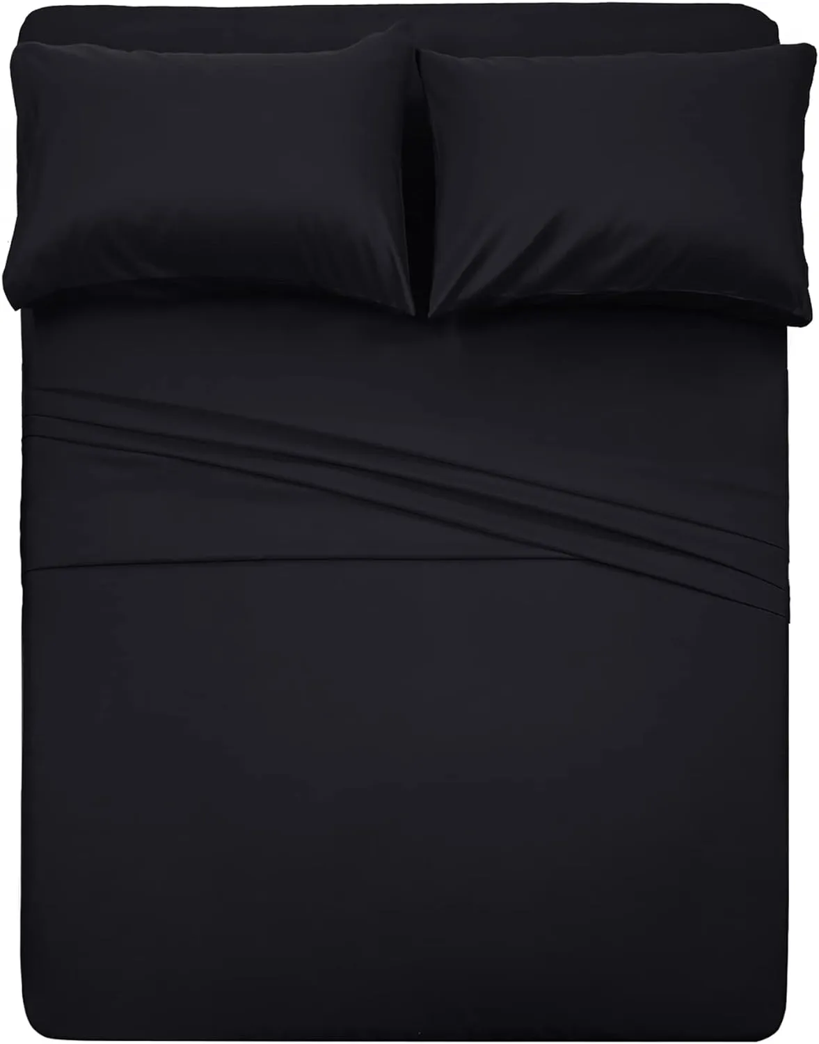 Best Season Cotton Queen Size Sheet Set (Black) 4 Piece - 100% Cotton Sheets Set, Soft Cotton Bed Sheets Sets with Deep Pocket fit Up to 16 inch