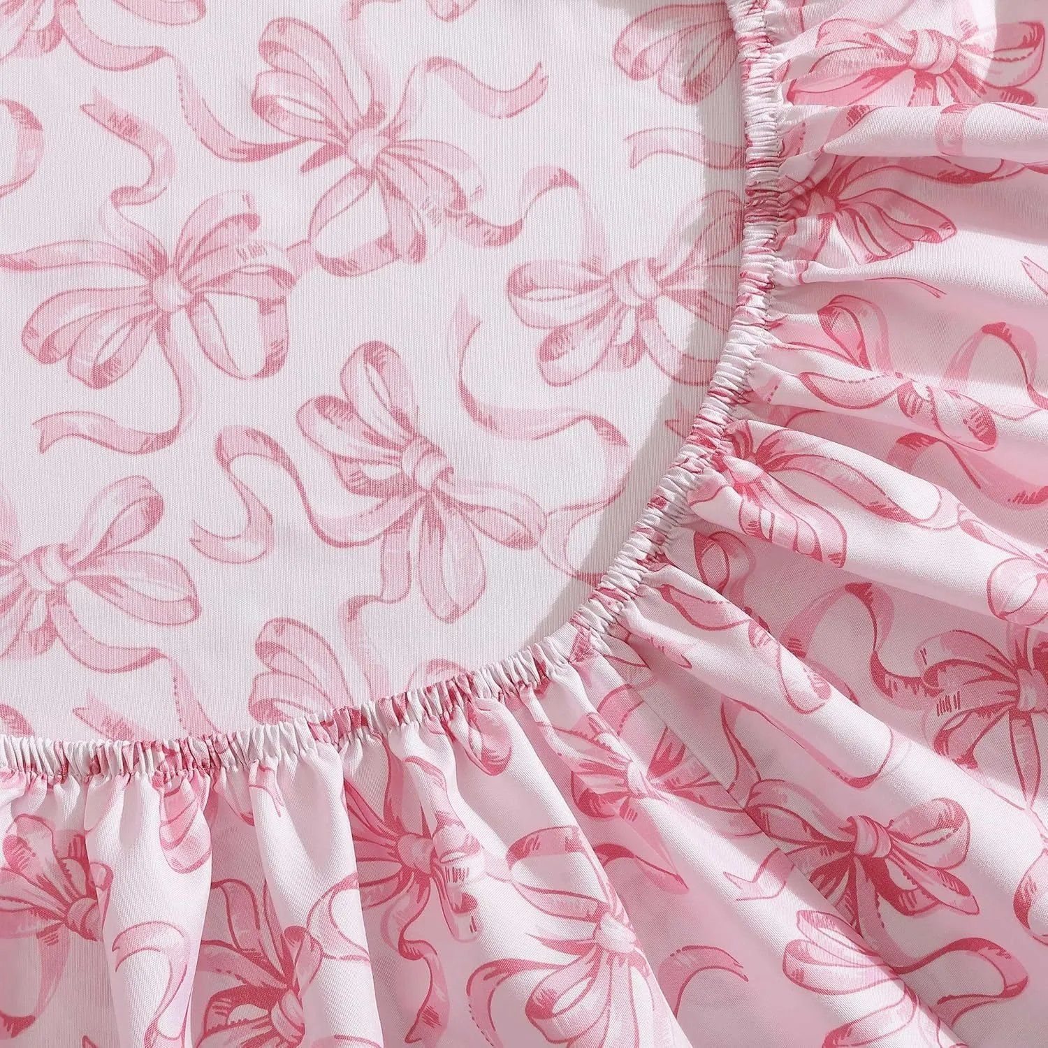 Betsey Johnson - Queen Bed Sheets, Soft & Lightweight Bedding, Fade & Wrinkle Resistant (Ballet Bows Pink, Queen)