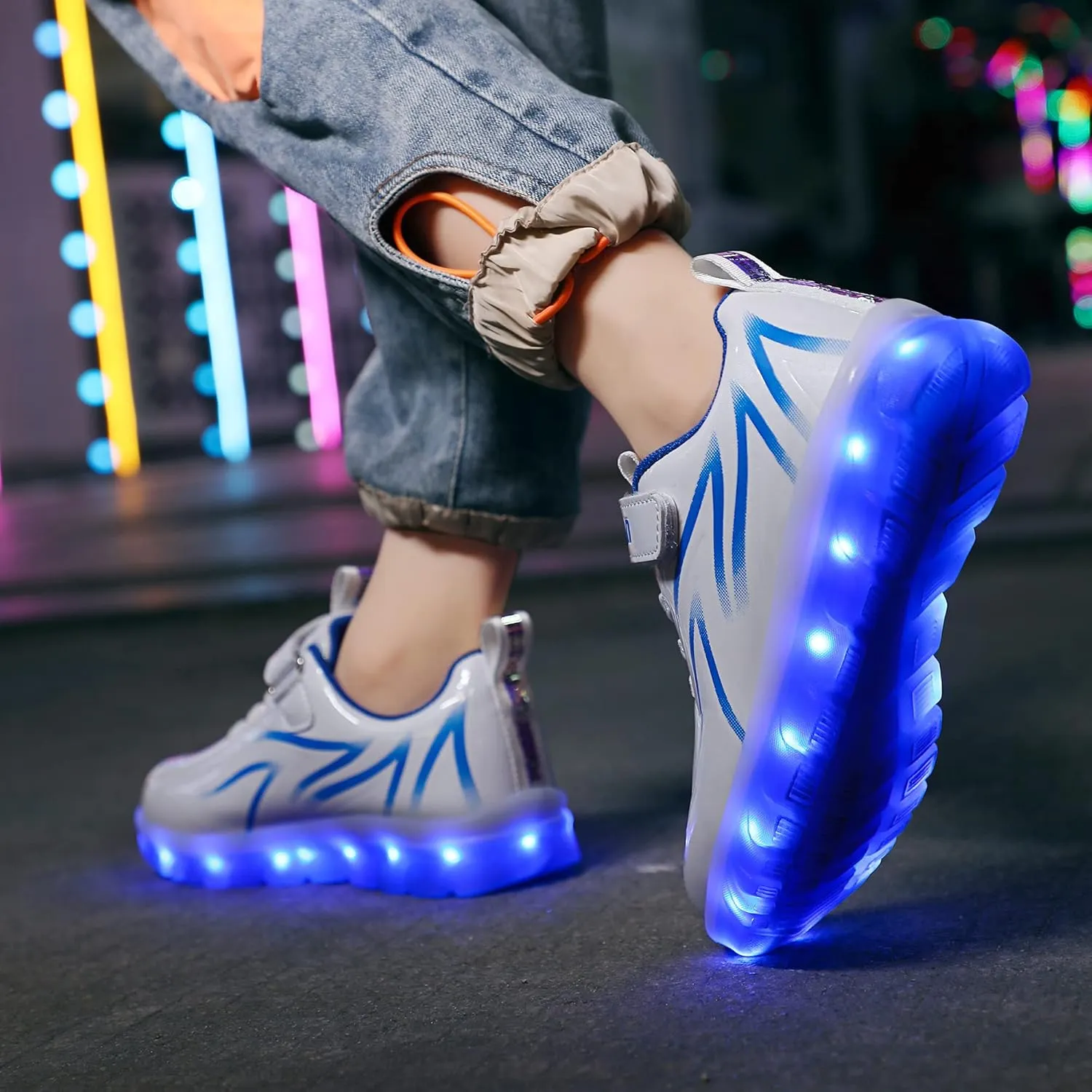 BFOEL Spider Light up Shoes for Boys Girls Walking Sneaker with USB Charging Birthday Thanksgiving Christmas Day Best Gift