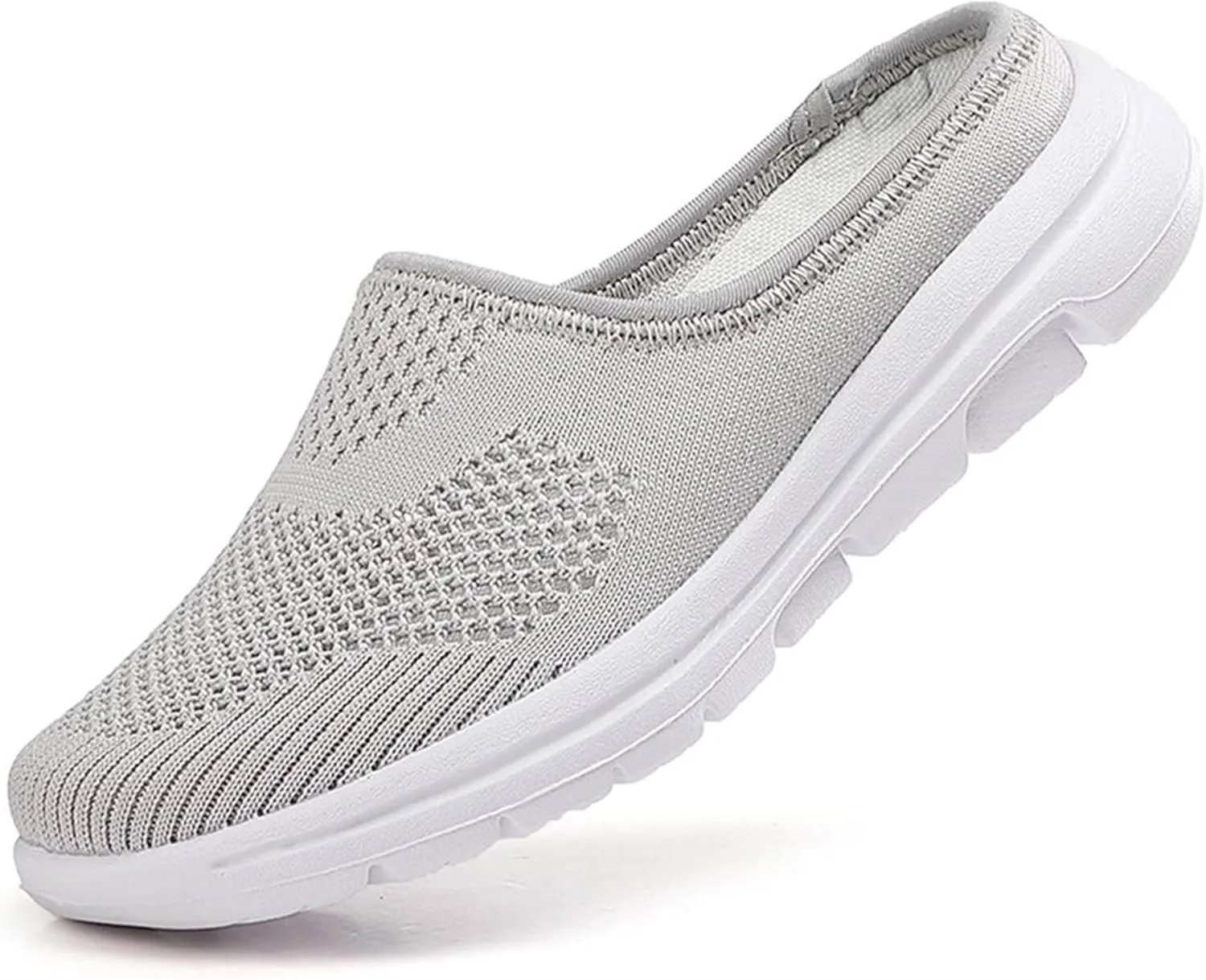 BIFINI Womens Backless Sneakers Mesh Slip-on Mule Shoes Breathable Slippers