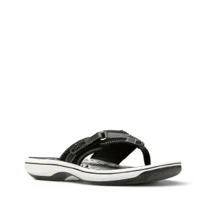 Black Sandals Safe Comfort Clarks Summer Breeze Reduced-rate Synthetic Flops Flip Sea