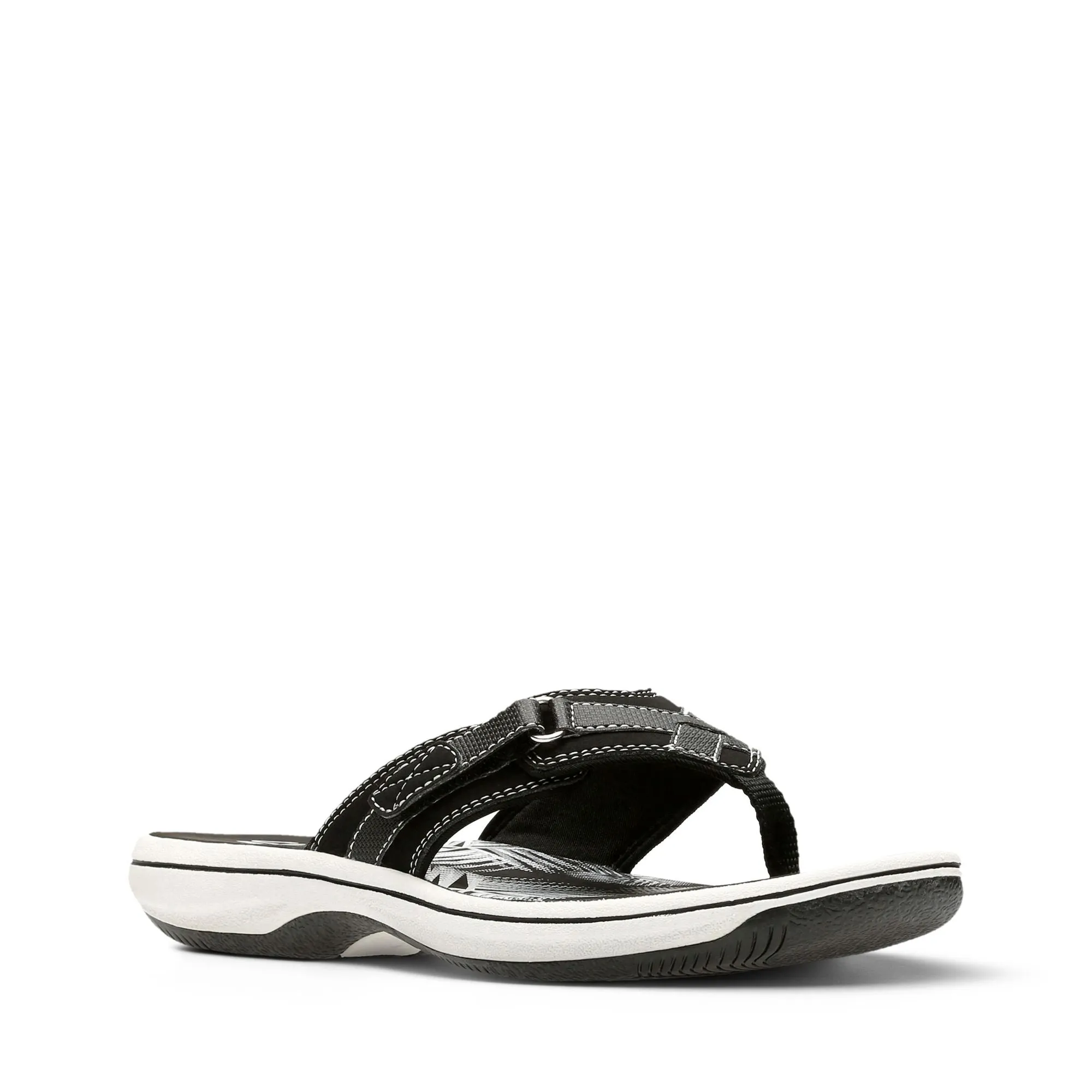 Black Sandals Safe Comfort Clarks Summer Breeze Reduced-rate Synthetic Flops Flip Sea