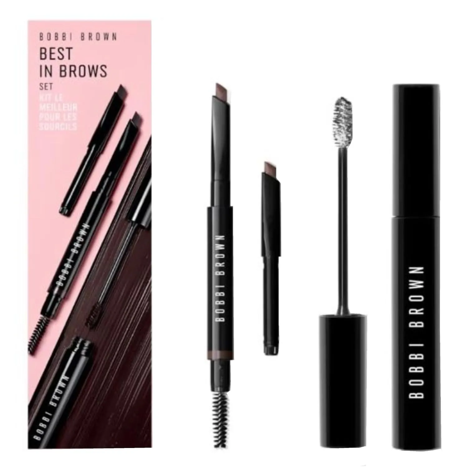 Bobbi Brown Best in Brows 3 Piece Set - Long-Wear Brow Pencil in Espresso - Long-Wear Brow Pencil Refill in Espresso - Natural Brow Shaper