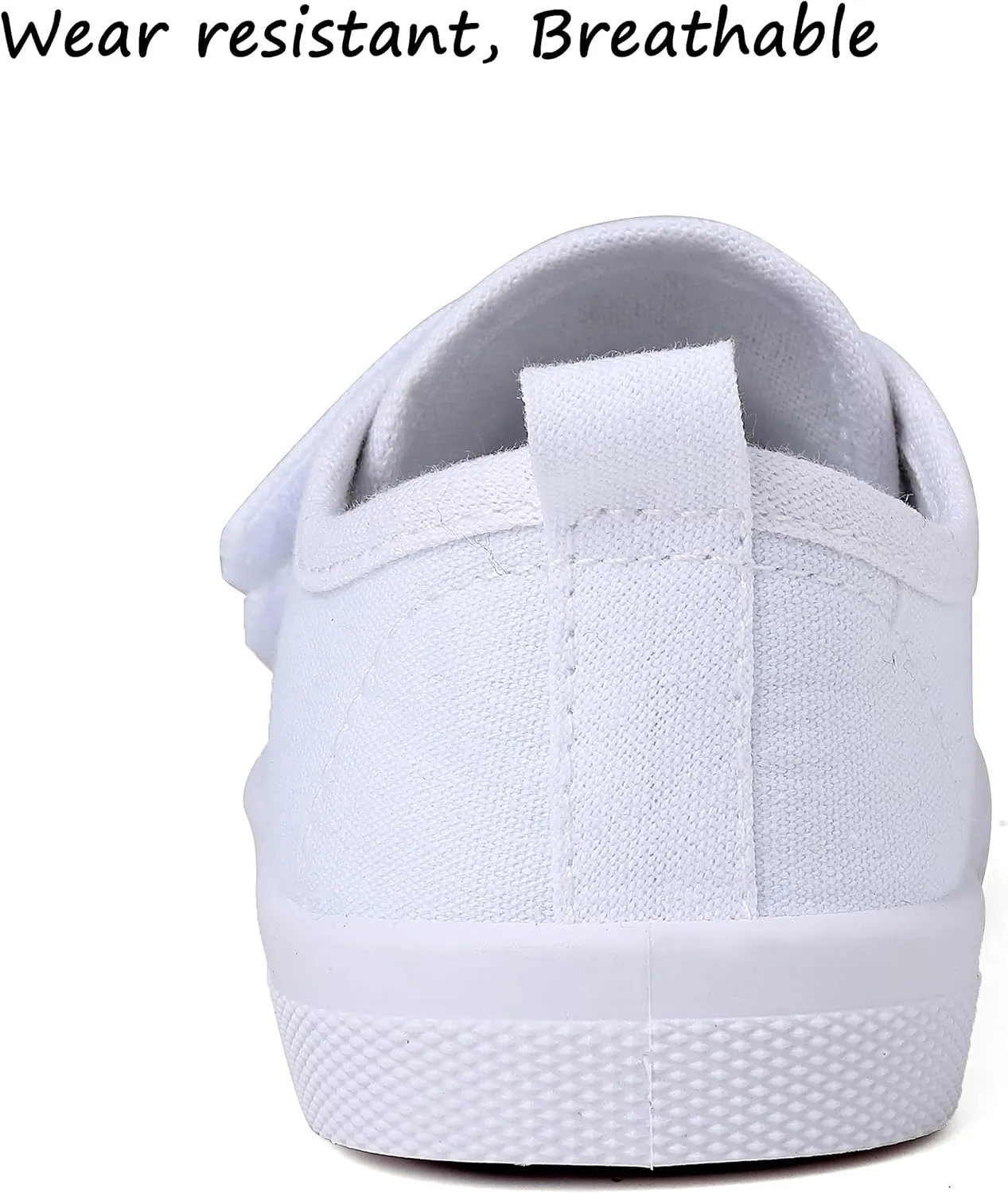 Boy's Girl's Toddlers Canvas Sneakers Slip-On Lightweight Kids White Sneakers Casual Skin-Friendly Walking Running Shoes(Toddle/Little Kids/Big Kids)