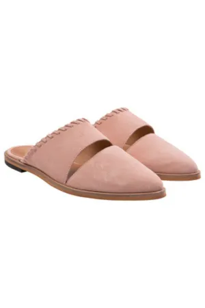Braga Suede Pointed Flat - Rose