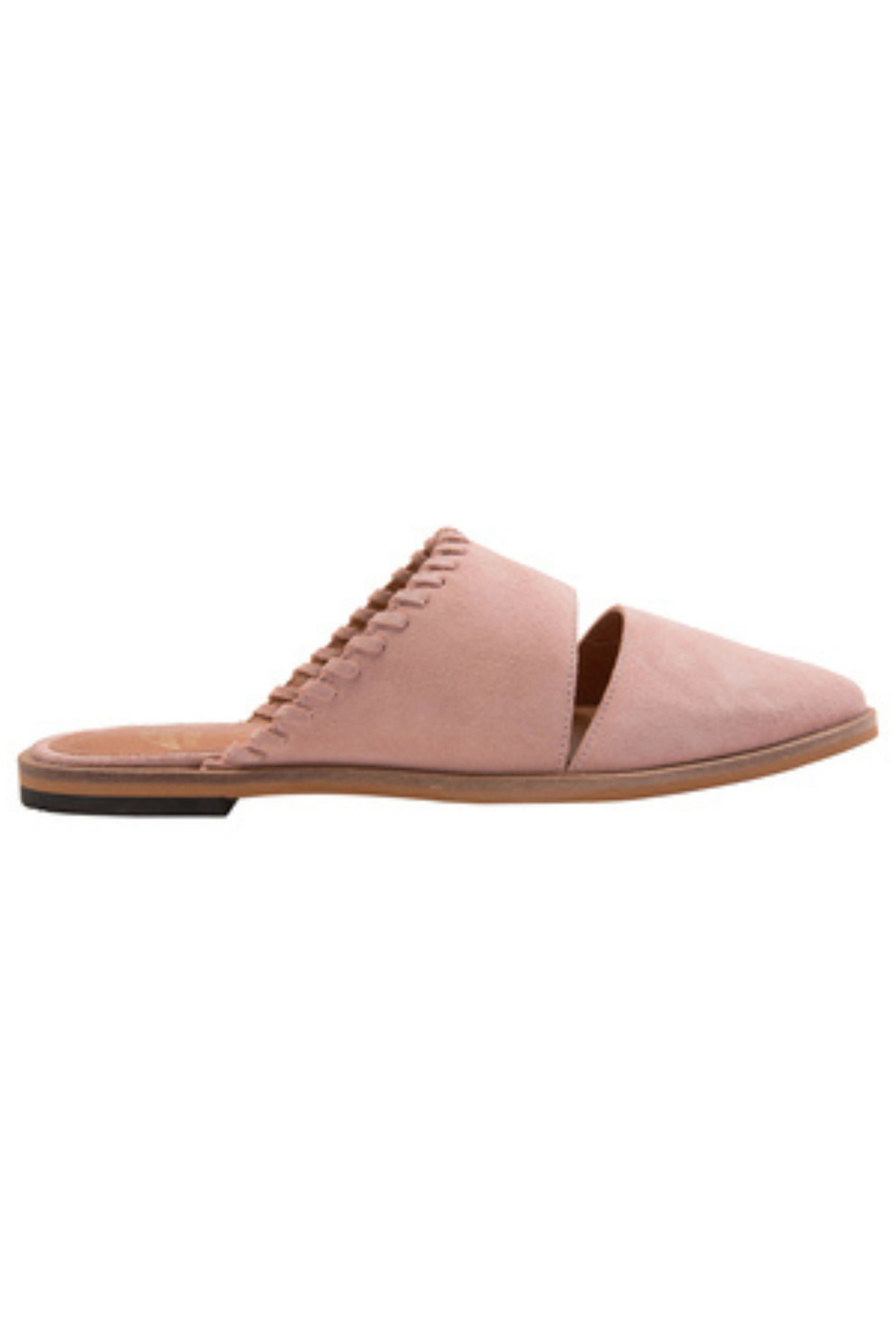 Braga Suede Pointed Flat - Rose