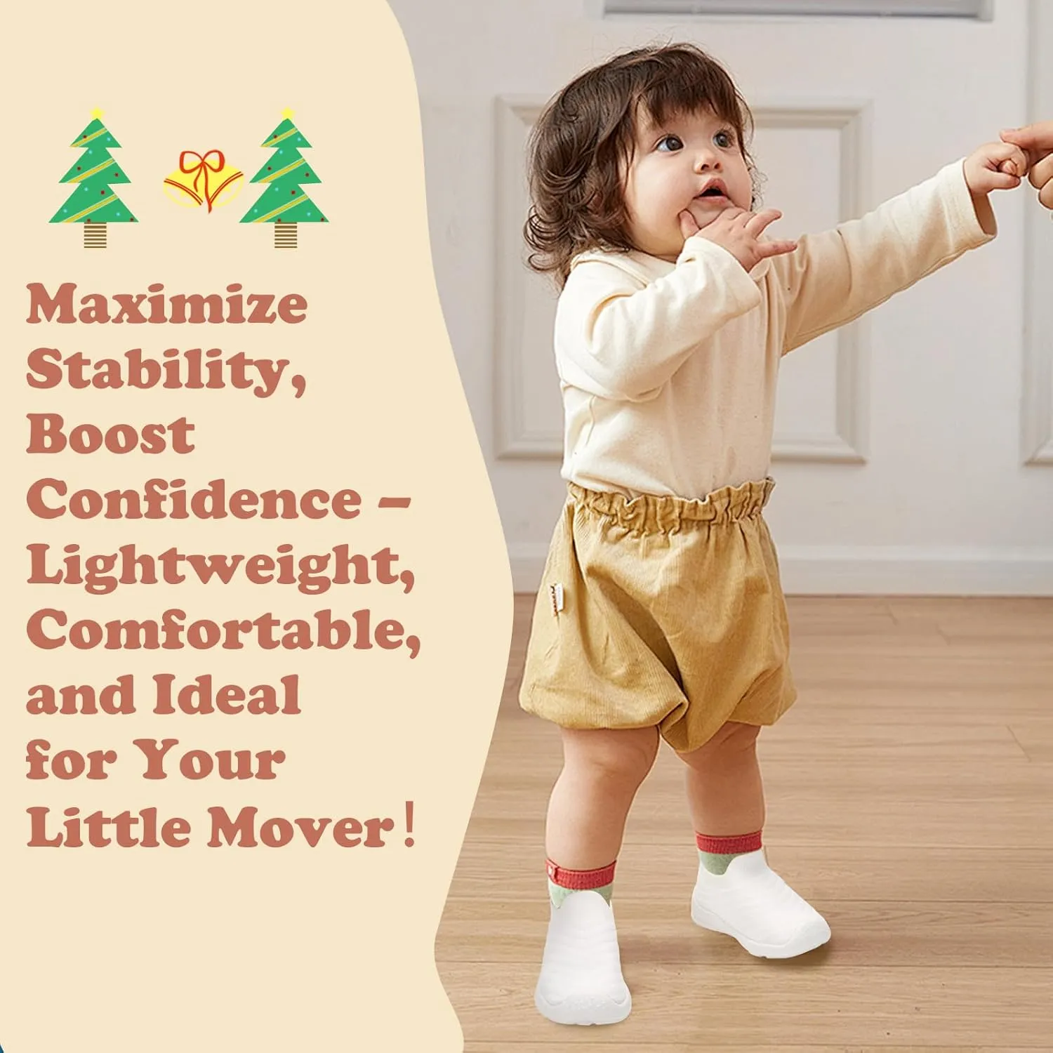 Breathable Baby Sock Shoes,Non-Slip First Walkers 6-24 months,Easy Put on Baby Walking Shoes, Flexible Mesh Toddler Sneakers Boys ,Baby Socks 12-24 months,Barefoot Infant First Steps Shoes,Baby Girl Shoes