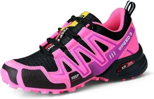 Breathable Hiking Shoes Women | Casual Walking Waterproof Shoes for Women | Comfortable & Light-Weight & Non-Slip | Women's Camping Shoes Walking Trekking Camping Tennis Sport Sneakers