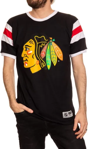 Calhoun NHL Surf & Skate Mens Shoulder Stripe Varsity Inset Sleeve Retro Style T-Shirt – The Coastal Collection