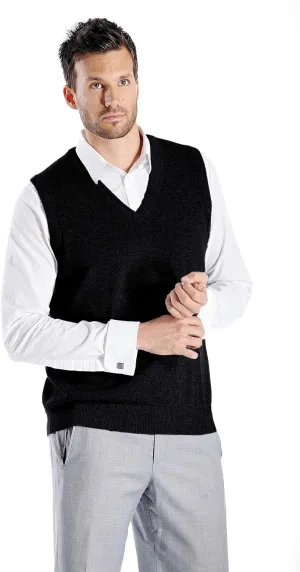 Cashmere Boutique 100% Pure Cashmere Pullover V Neck Sleeveless Sweater for Men – Classic, Vest Style, Soft and Warm Sweater