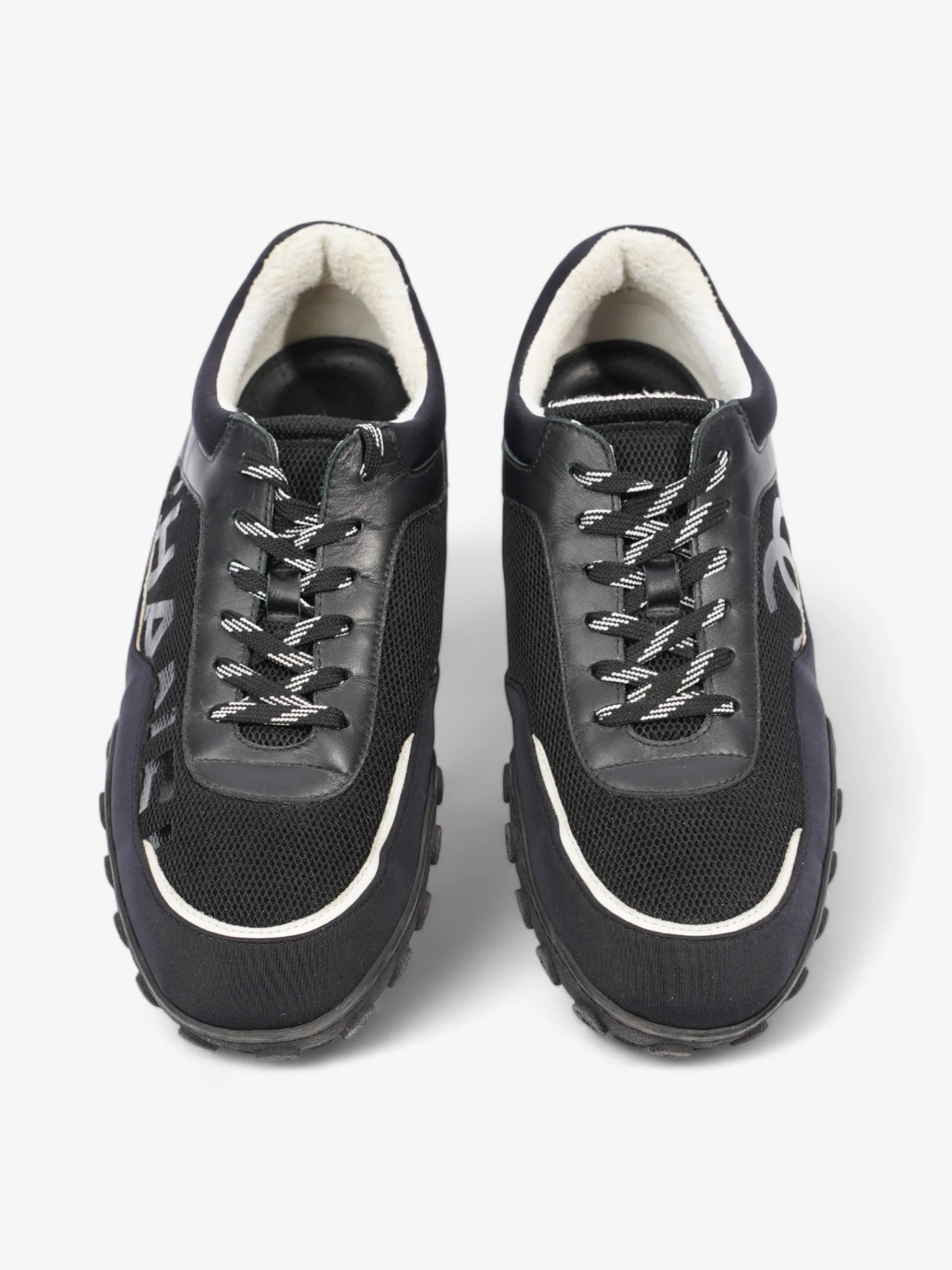 Chanel Low Top Sneaker Black / Navy Mesh EU 43 UK 9