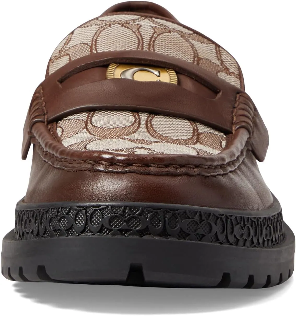 Coach Men's Casual Cooper Loafer with Signature Jacquard and Signature Coin