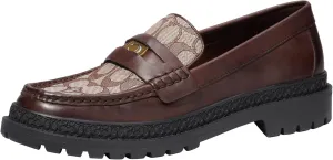 Coach Men's Casual Cooper Loafer with Signature Jacquard and Signature Coin