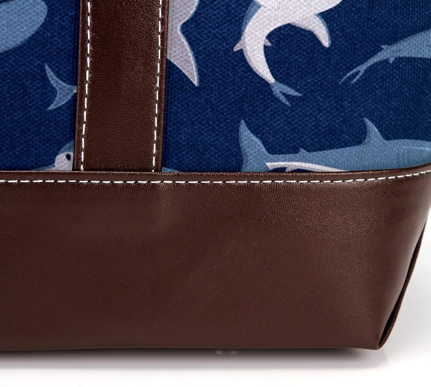 Colorful Ocean Shark Shoulder Purses for Women Large Soft Washed Leather Purses and Durable Handbags