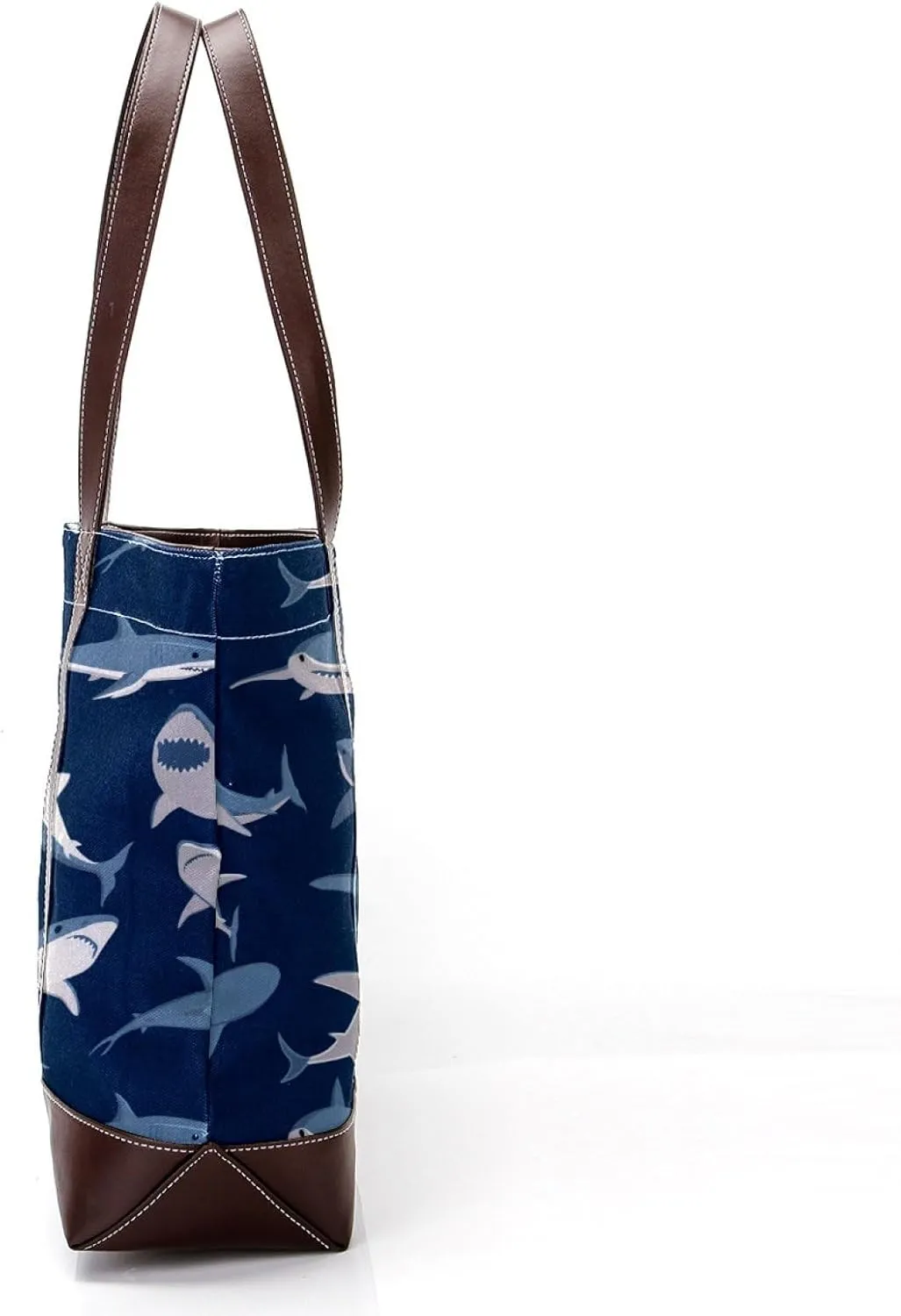 Colorful Ocean Shark Shoulder Purses for Women Large Soft Washed Leather Purses and Durable Handbags