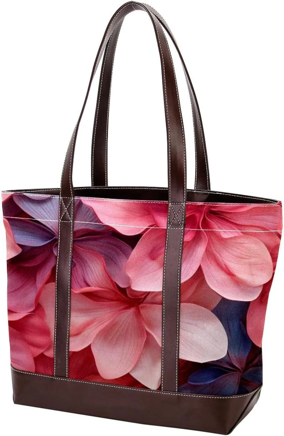 Colorful Petal Flowers-969 Shoulder Purses for Women Large Soft Washed Leather Purses and Durable Handbags