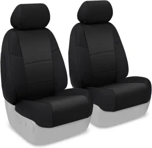 Coverking Custom Fit Front 50/50 Bucket Seat Cover for Select Toyota Tacoma Models - Neosupreme (Black)