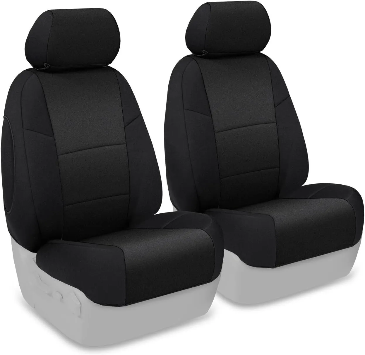 Coverking Custom Fit Front 50/50 Bucket Seat Cover for Select Toyota Tacoma Models - Neosupreme (Black)
