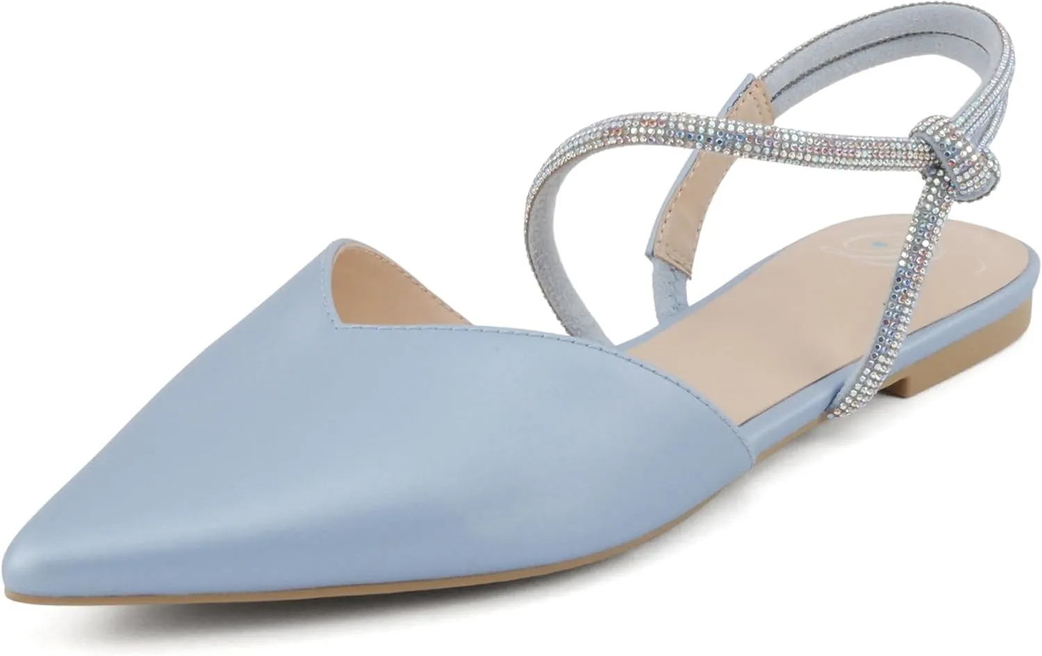 Delicious Victoria ~ Women Pointed Toe Slingback Flat Bridal Dress Pumps