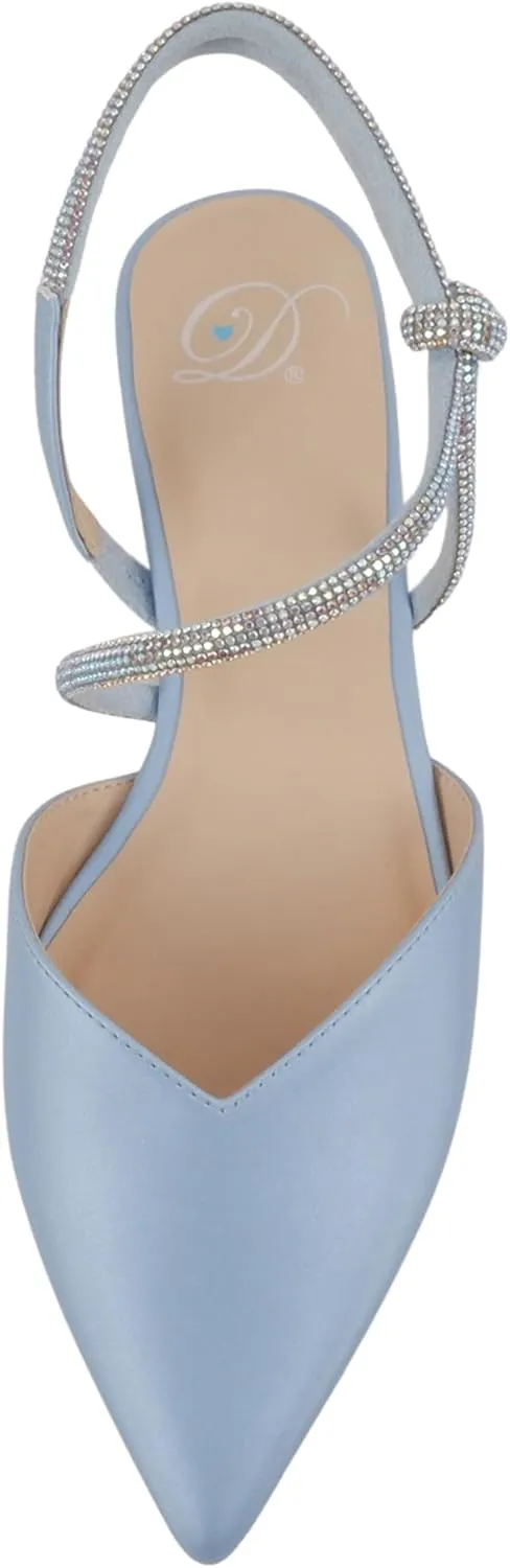 Delicious Victoria ~ Women Pointed Toe Slingback Flat Bridal Dress Pumps
