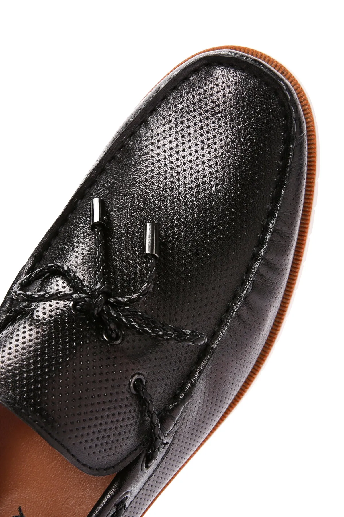 Derimod Fly Erkek Siyah Deri Casual Loafer