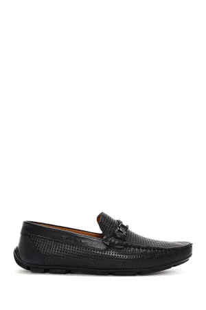 Derimod Fly Erkek Siyah Deri Casual Loafer