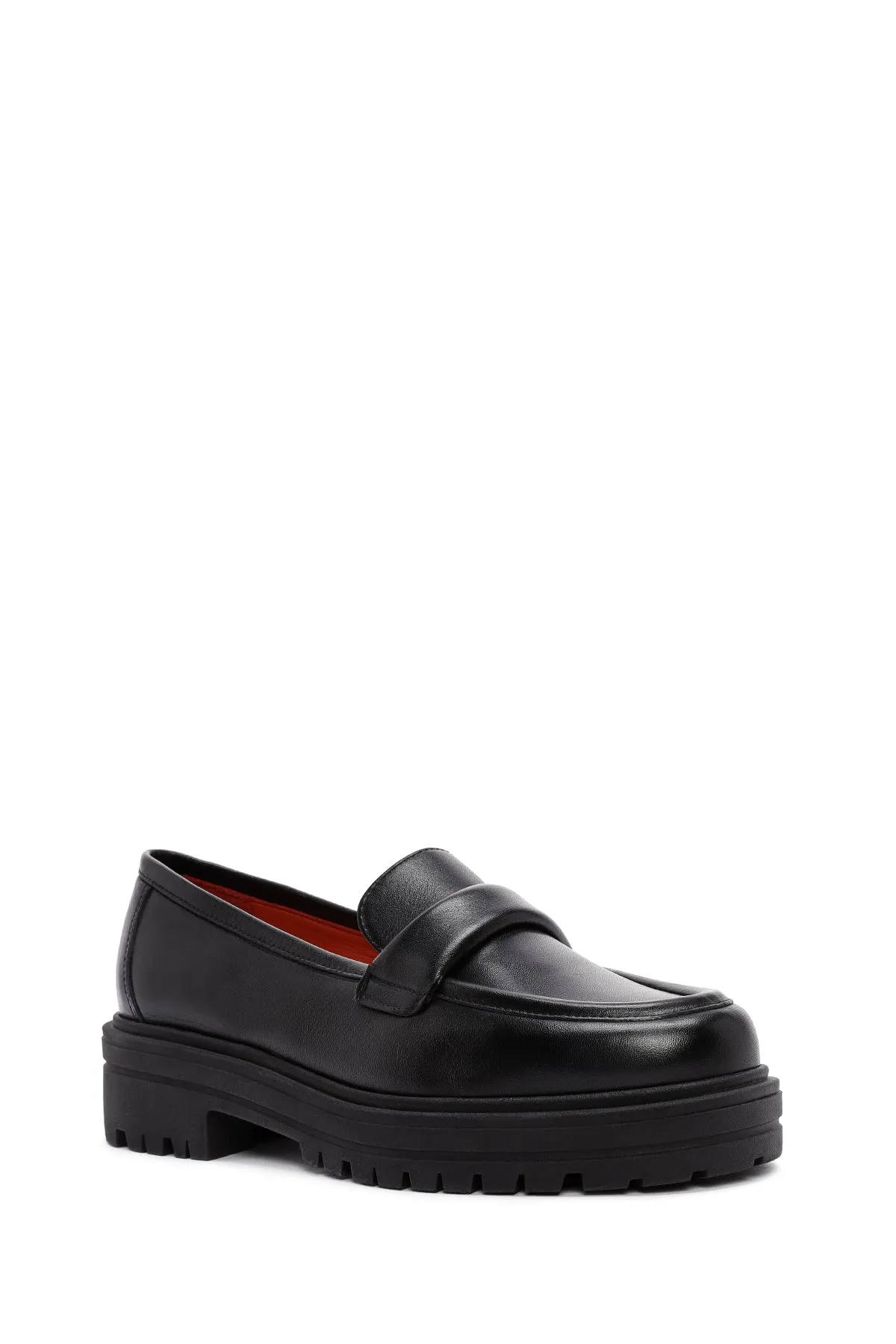 Derimod Gritti Kadın Siyah Deri Maskülen Loafer