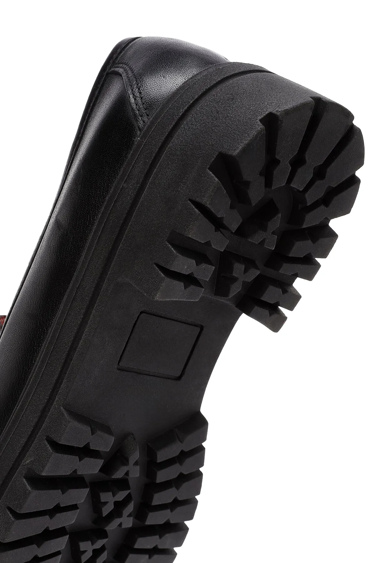 Derimod Gritti Kadın Siyah Deri Maskülen Loafer