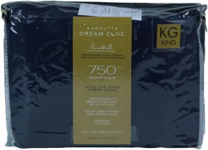 Dream Zone 750 Thread Count PimaCott King Sheet Set in Navy Blue (Navy Blue,King)