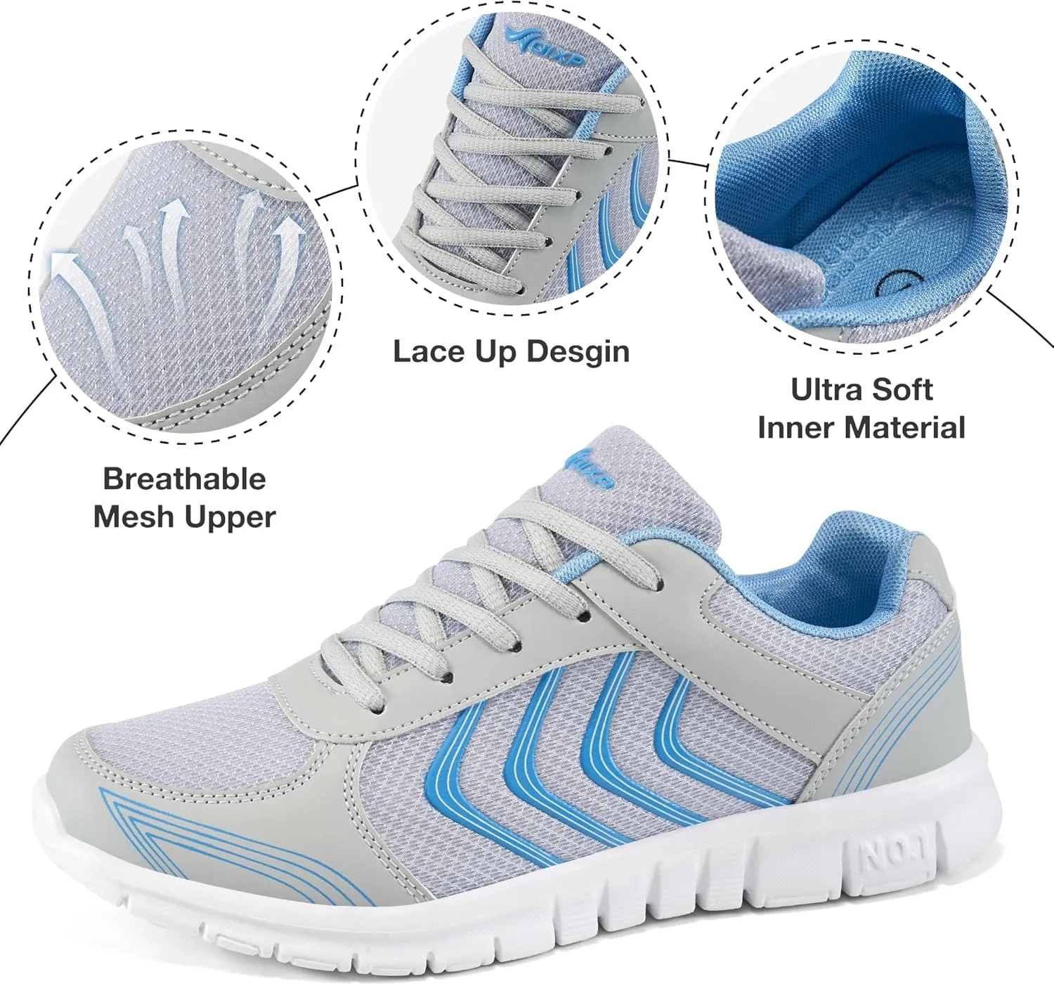 DUOYANGJIASHA Sneakers for Women Running Shoes: Slip On Casual Walking Shoes Non Slip Comfortable Fashion Tennis Shoes Mesh Lightweight Sneaker for Work