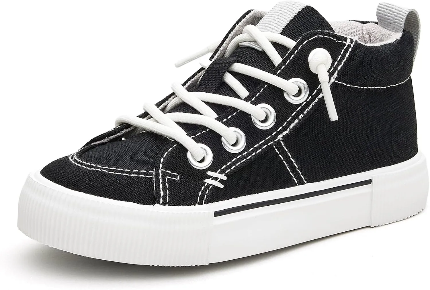 EasyStar Boys Girls Mid-Top Slip On Comfort Fabric Sneaker Shoe